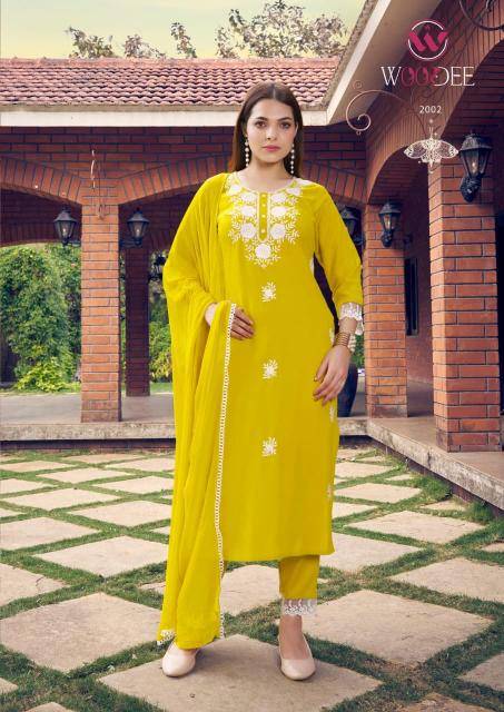 Woodee white lotus vol-2 Kurti exporters in Pune